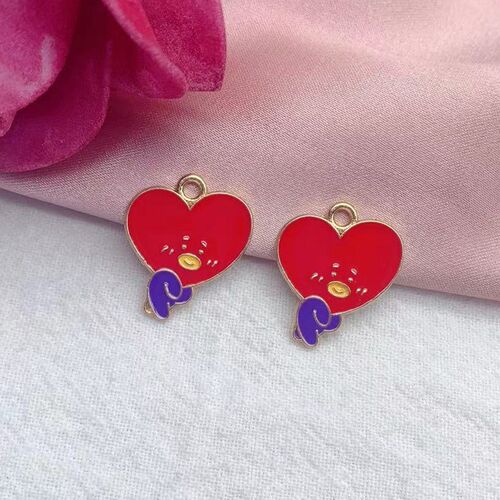 10 PCS Pack Alloy Drops Cute Animal Dog Charm Pendant Neckla