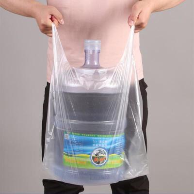 Transparent plastic bags white commercial convenience bag of