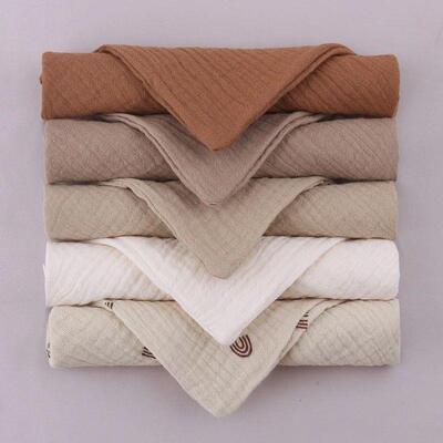 5PCS Soft Absorbent Gauze Cotton Baby Towels Wipe Face Cloth