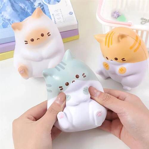 Cute Cat Sss Relief Squishy Toys PU Slow Rising Squeeze Anti