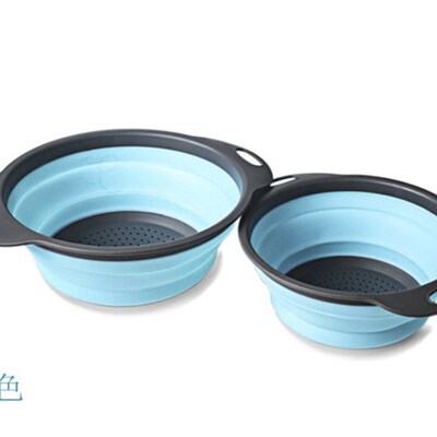 Kitchen Folding Drain Basket Fruit Vegetable Colander 沥水篮