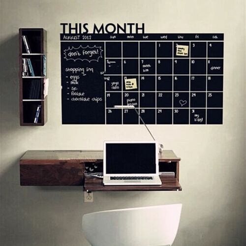 Chalk Blackboard Month Plan Calendar Wall Sticker Home Room