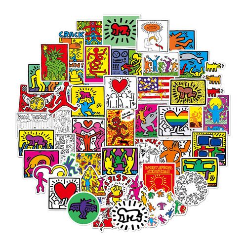 10/30/50Pcs Keith Funny Cartoon Graffiti er Waterproof Fridg