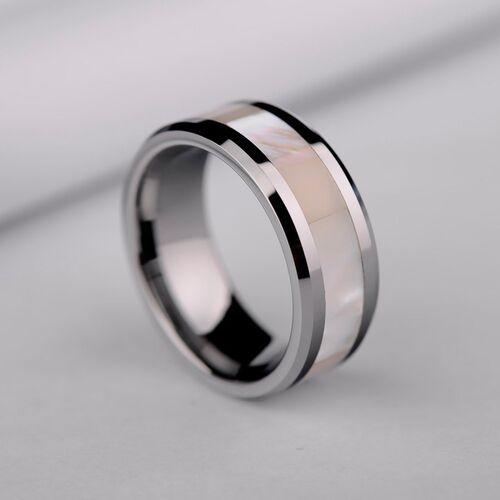 New Arrival 8mm Width Wedding Rings Tungsten Carbide Band wi