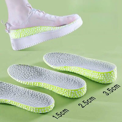 1Pair Boost Height Increase Shoes Insoles Men Women Soft Com