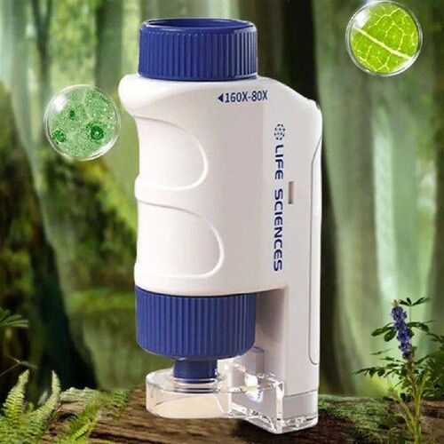 60-120X Mini Pocket Microscope Kit Boy Girl Exploring Gift