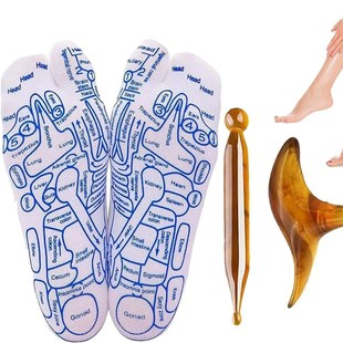 Massage Relieve Tired Feet Socks Acupressure Foot Massager R