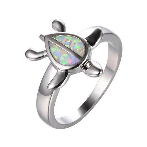 Elmosa fashion turtle opal ring female fashion ins niche des