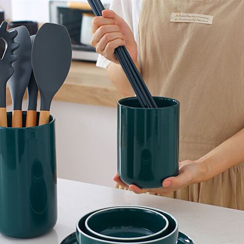 Ceramic chopstick holder kitchen utensil storage bottle