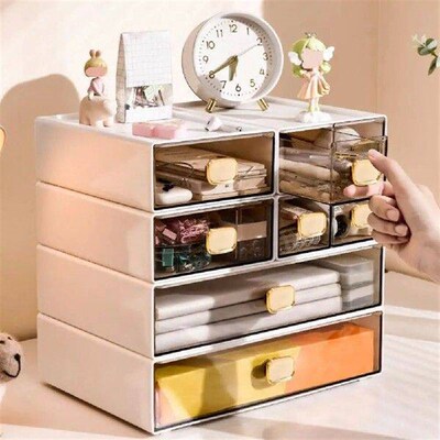 Stackable Drawers Transparent Stackable Desktop Organizer