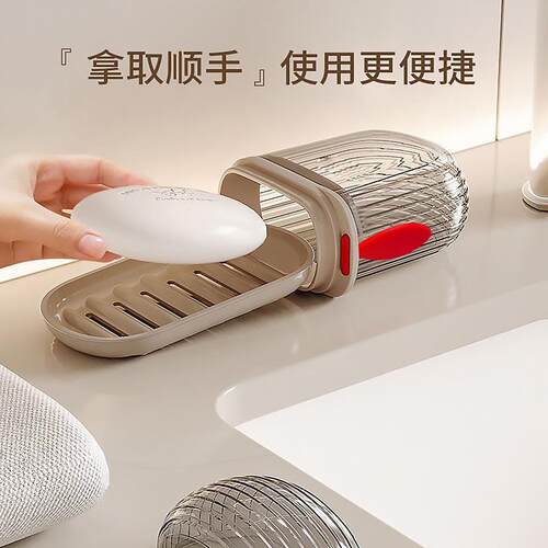 Portable Travel Soap Box - Waterproof with Drainage Rack for