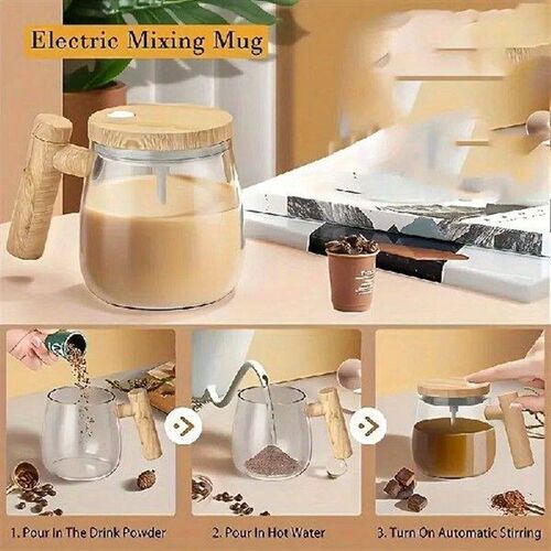 1pc 400ML Self Stirring Mug,  Mixing Cup Coffee Mug High
