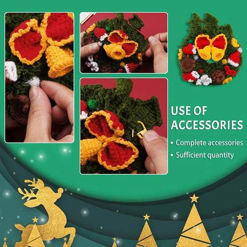Beginners Knitting Kit for Crochet Kit with Yarn Crochet Sta