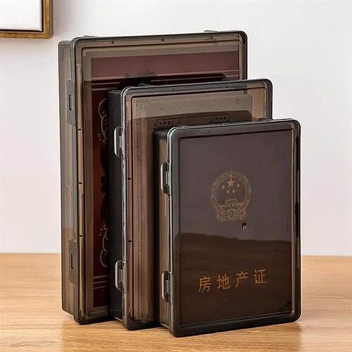 A4 Dust Proof Document Organizer Storage Box Black Transpare