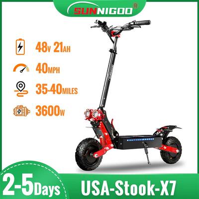 3600W Dual Motor Electric Scooter Off Load 11Inch Scooter 48