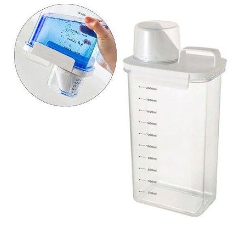Space Saving Measuring Cup Storage Canister Plastic Storage
