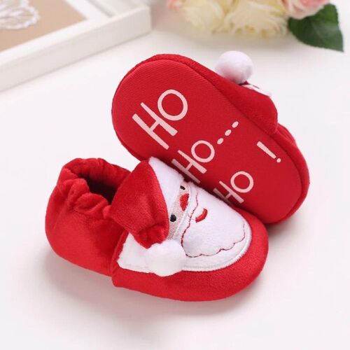 Christmas Warm Soft Shoes Baby Toddler First Walkers Winter