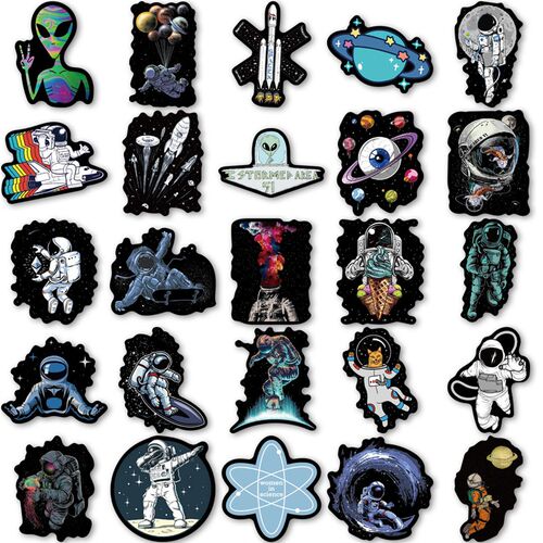20/50pcs Graffiti Astronaut Stickers Outer Space Vinyl Decal