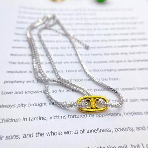 。Ins simple fashion double-layer clavicle Neckl female inla