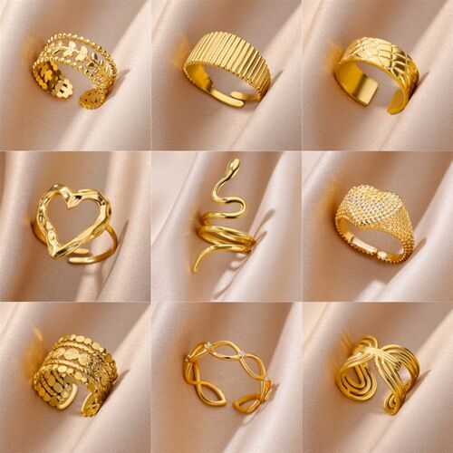Stainless Steel Rings for Women Jewelry Summer Accessories