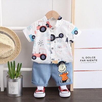 Toddler Baby Boy Summer Shirt Leaf Infant Boys Clothes Set