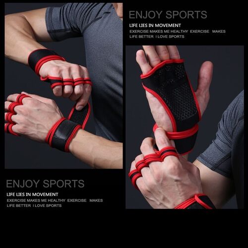 Fingerless Gym Training Gloves For Women Men Fitness Glove