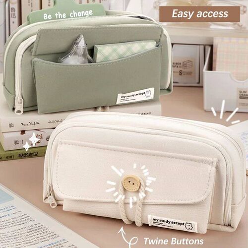 Pencil Case Large Capacity Pencil Pouch Handheld Pen Bag Cos