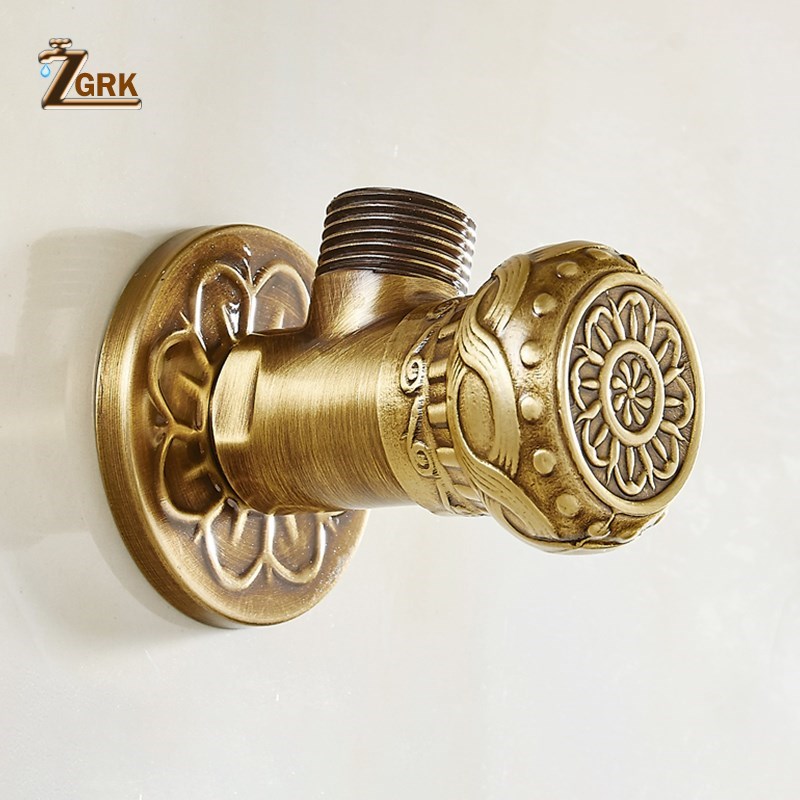 ZGRK Free Shipping  Brass Triangle valve Water control valv - 实物图