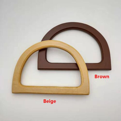 1PC Round Handcrafted Nature Wooden Handle Bag Handle Replac