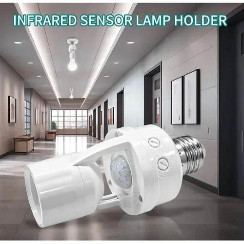 Motion Sensor Led Lamp Base E27 Socket Converter AC 85-265V