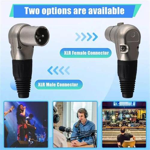 ABJT 1Pair 3 Pin XLR Male Female Jack Connector Mic Cable