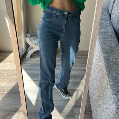 ZHISILAO New High Waist Straight Jeans Women Vintage Classic