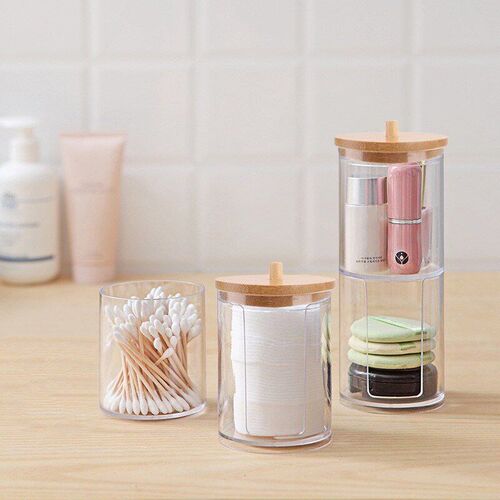 Makeup Cotton Pad Organizer Storage Box For Cotton Swab Rod
