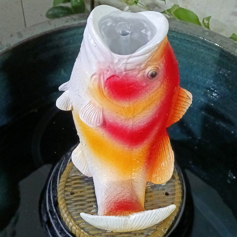 水循环庭院鱼缸水池背景墙壁创意造景鸭流水年年有余年年有鱼摆件,家居饰品,流水摆件,淘宝优惠券,粉丝福利购,淘宝优惠卷