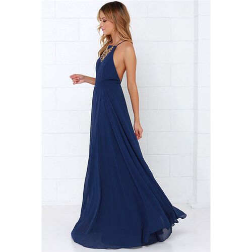 Fashion Women Summer Sleeveless Strap O neck Boho Dress Casu