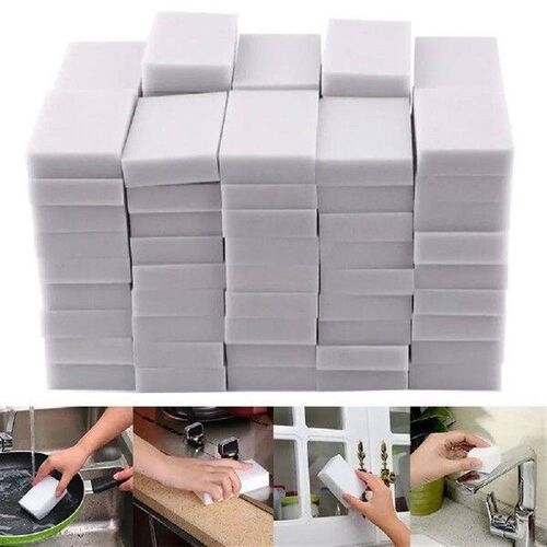 50Pcs White Magic Sponge Eraser Cleaning Melamine Foam