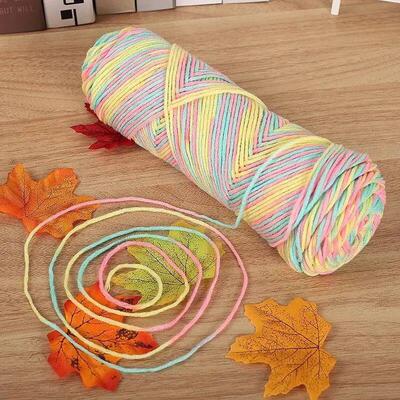 Colorful 5-strand Dyed Milk Cotton Baby Sweater Yarn