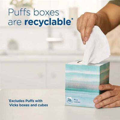 Plus Lotion Facial Tissue 6 Mega Cubes 432 Tissues Soothing