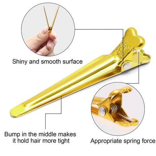 Pcs Barber Clips Heat-Resistant Metal Hair P for DIY Hair Co