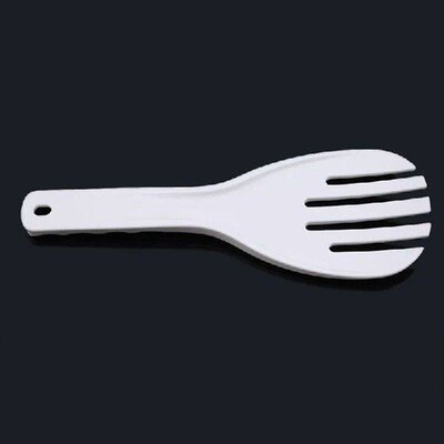 White Rice Paddle Plastic Meal Spoon Non Stick Kitchen