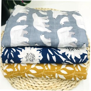 Muslin Baby Blanket 100% Cotton Swaddle Wrap For Newborn Bet