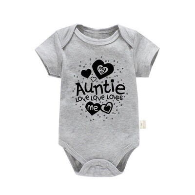 Summer Cotton Romper for Baby My Auntie Loves Me baby cotton