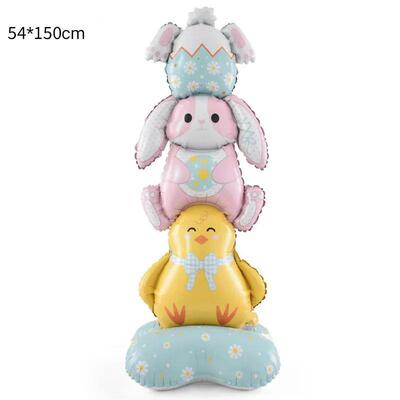 Cute Easter Egg Bunny Standing Balloon Easter Decoration Lar