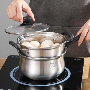 30不锈钢奶锅家用小蒸锅泡面牛奶不粘锅宝宝辅食锅迷你锅汤锅