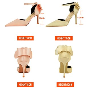 Shoes Bow Woman Pumps Silk High Heels Women Shoes Stiletto R