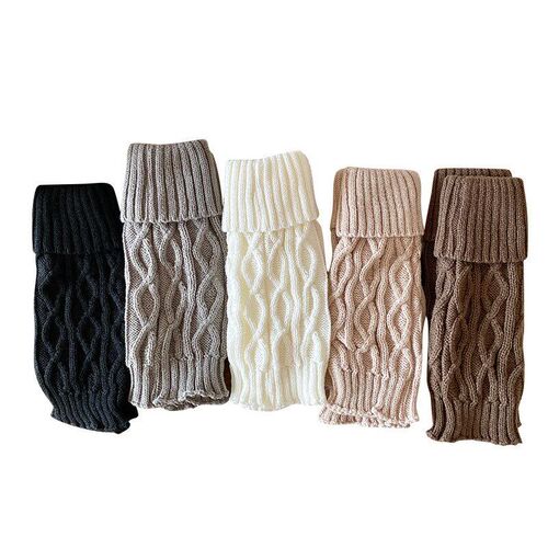 Warm Leg Warmer Socks for Girls Korean Style Turnedup Diamon