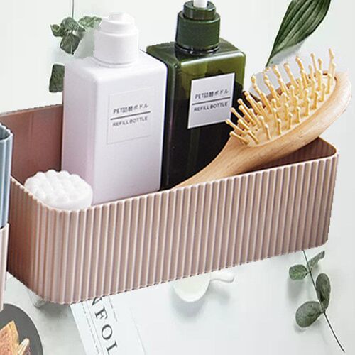 WBBOOMING Plastic Home Office Bathroom Storage Box Grid Desk