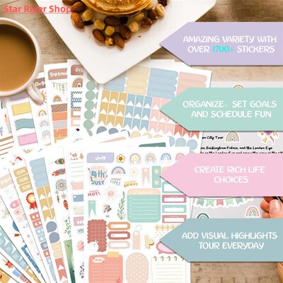Planner Stickers 24 Sheets 1700 For Diary Stickers Notebook