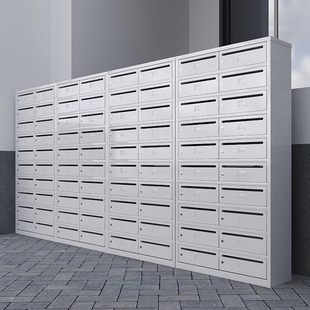 定制小区信报箱钢制多门带锁文件投递柜不锈钢外防雨信件箱奶报箱