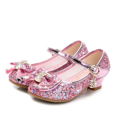 Princess Kids Shoes for Girls Flower Casual Glitter Children